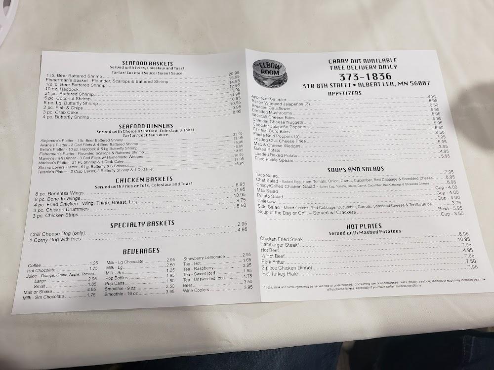Elbow Room Menu image 3