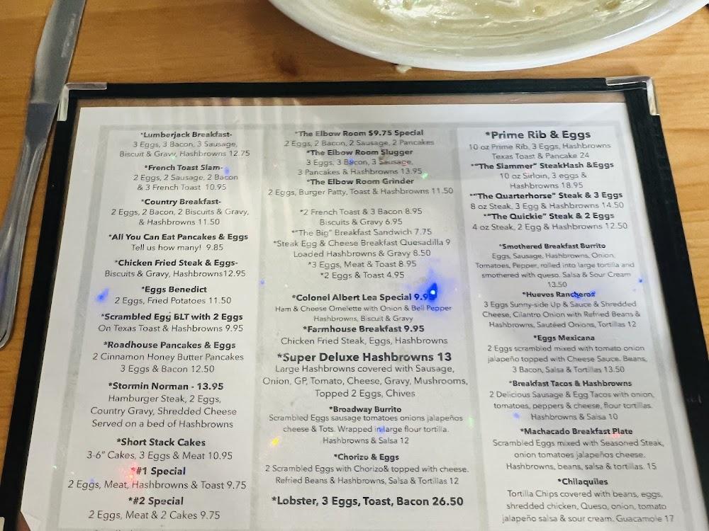 Elbow Room Menu image 4